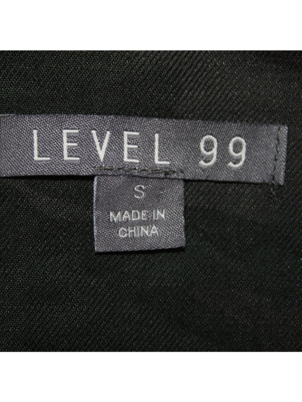 Level 99 Blazer Jacket Sz S Green Black Camo Collared One Button Linen Lyocell - Picture 5 of 9